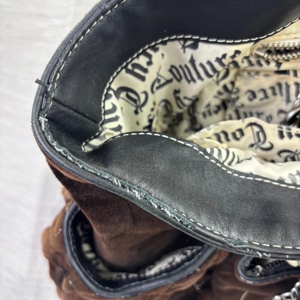 Vintage Juicy Couture Enfant Brown Velour Diaper Bag Enfant De‎ Juicy Y2K Tote